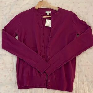 NWT J. Crew Magenta Cardigan size XXS